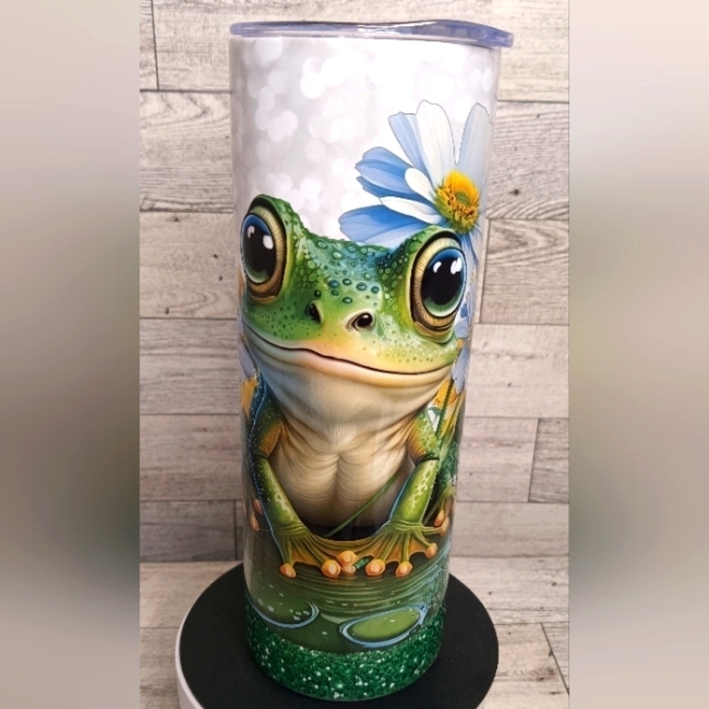 - Floral Frog 20oz. Tumbler STAINLESS STEEL HANDMADE